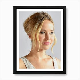 Jennifer Lawrence Painted Art Print