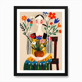 Flower Girl Art Print