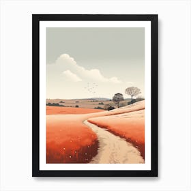 The Cotswold Way England 3 Hiking Trail Landscape Art Print