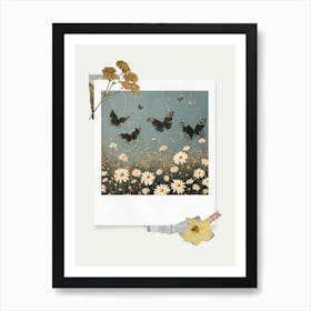 Scrapbook Butterflies Fairycore Painting 3 Art Print