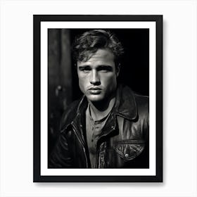 Black And White Photograph Marlon Brando 3 Art Print