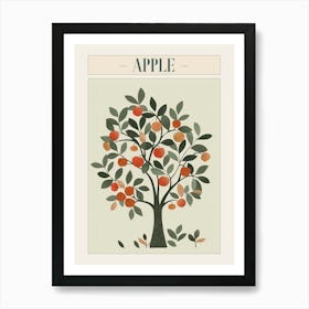 Apple Tree Minimal Japandi Illustration 6 Poster Art Print