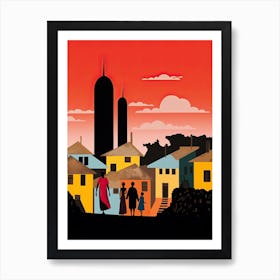 Zanzibar, Tanzania, Bold Outlines 3 Art Print