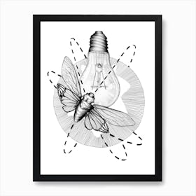 Moth To The Flame Art Print