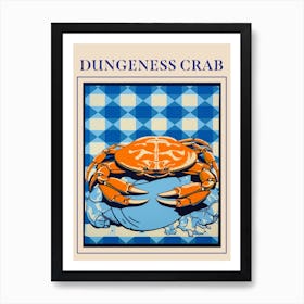 Dungeness Crab Seafood Poster Art Print