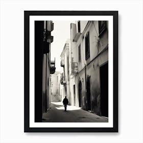 Cagliari, Italy, Mediterranean Black And White Photography Analogue 3 Art Print