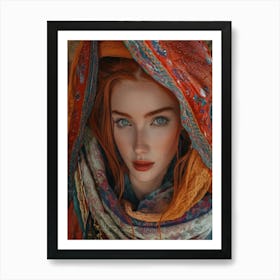 Woman With Red Hair Art Print