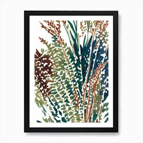 Acropora Tenella Vintage Graphic Watercolour Art Print