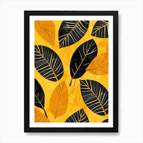 Abstract Leaves Pattern 1 Art Print