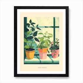 Herb Garden Art Deco Poster 3 Art Print