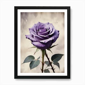 Purple Rose Art Print