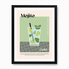 Mojito Cocktail Art Print Art Print