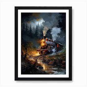 Train In The Woods Art Print