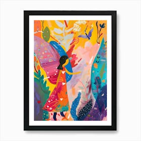 Matisse Inspired, Angel In The Forest, Fauvism Style Art Print