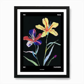 No Rain No Flowers Poster Flax Flower 2 Art Print