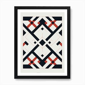 Mystical Matrix: Abstract Mid-Century Geometry Art Print