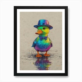 Duck In A Hat 2 Art Print