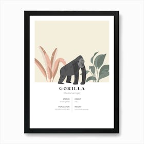 Gorilla - Jungle Fact Art Print