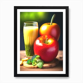 Fruit And Vegetable Juice Art Print