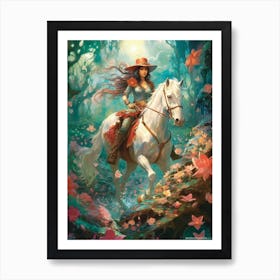Dreamy Cowgirl 2 Art Print