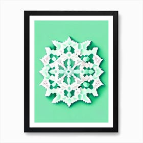 Symmetry, Snowflakes, Kids Illustration 3 Art Print