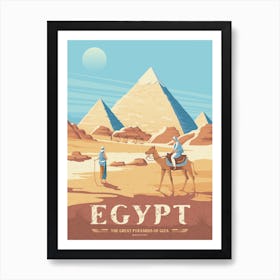 Pyramids Of Giza Egypt Africa Art Print