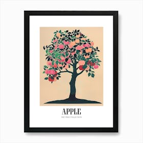 Apple Tree Colourful Illustration 4 Poster Art Print