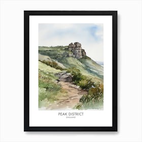 Peak District 2 Watercolour Travel Poster Art Print