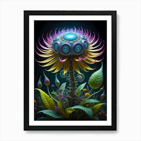 Psychedelic Flower 3 Art Print