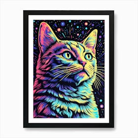 Quantum Purrplexity, Psychedelic Cats series Art Print