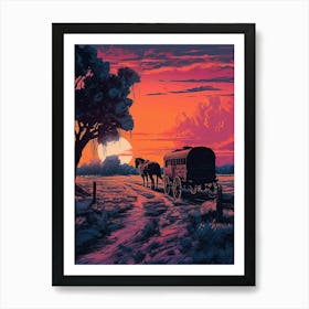 Sunset In The Country 1 Art Print