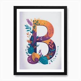 Colorful Letter B Illustration 39 Art Print