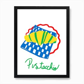Pistachio Croissant Art Print
