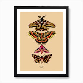 Moths Art Print