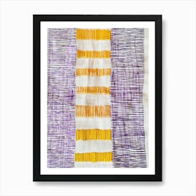 Purple And Yellow Stripes Art Print