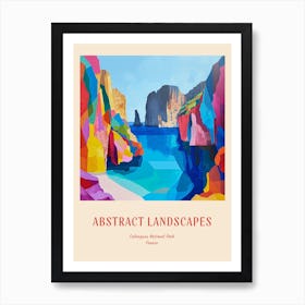 Colourful Abstract Calanques National Park France 3 Poster Art Print