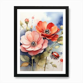 Ladybug Painting Art Print