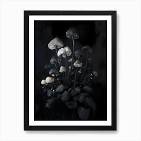 Mushrooms In The Dark Art Print