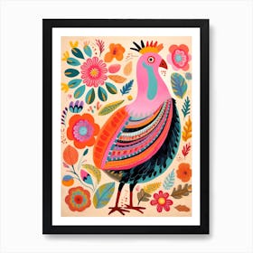 Pink Scandi Turkey 2 Art Print