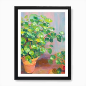 Pilea Impressionist Painting Plant Art Print