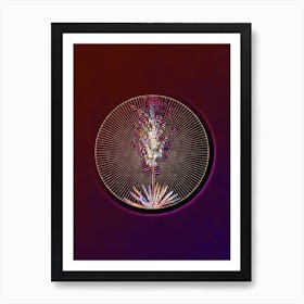 Abstract Adam's Needle Mosaic Botanical Illustration Art Print