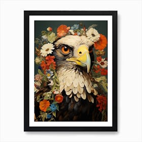 Bird With A Flower Crown Falcon 4 Art Print