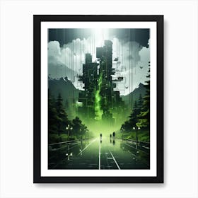 Futuristic City 1 Art Print