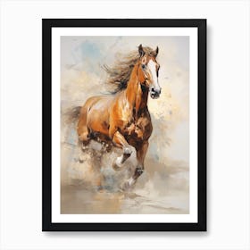 A Horse Painting In The Style Of Impressionistic Brushwork 2 Art Print