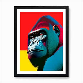 Cheeky Gorilla Gorillas Primary Colours 1 Art Print