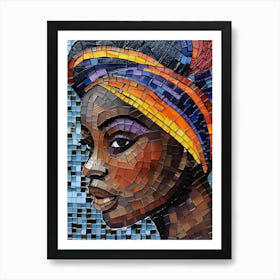 Mosaic Woman Art Print