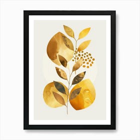 Gold Leaf Print 12 Art Print