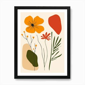 Abstract Flowers 39 Art Print