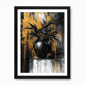 Black And Gold 104 Art Print