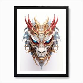 Dragon Head Illustration 5 Art Print